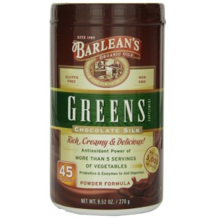 Barlean's Organic Oils Greens, Chocolate Silk, 9.5 Ounce 
